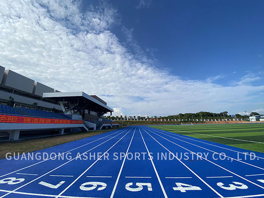 Superfície de pista de corrida de borracha de poliuretano completo personalizável para instalações ao ar livre Baixa manutenção Pista sintética de PU completo para instalações esportivas