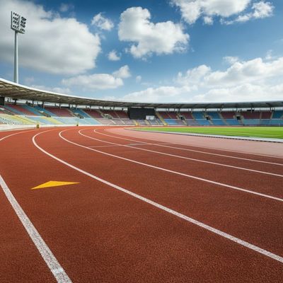 Drenagem e Resistência UV pista de corrida IAAF com absorção de choque de 35% a 50%