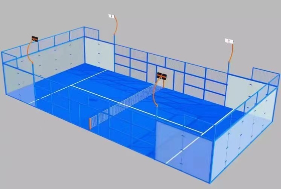 Quadra de Padel Super Panorâmica com Paredes de Vidro Sem Emendas para Vistas Ininterruptas dos Espectadores