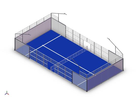 Quadra de Padel Panorâmica com Estrutura Reforçada para Maior Durabilidade e Longevidade