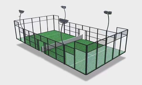 Quadra de Padel de Grau Industrial com Drenagem Rápida em Aço Galvanizado a Fogo para Quadra de Padel no Quintal