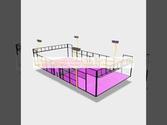 Corte de tênis de padel ao ar livre com relva antiderrapante 10x20m Corte de críquete ao ar livre